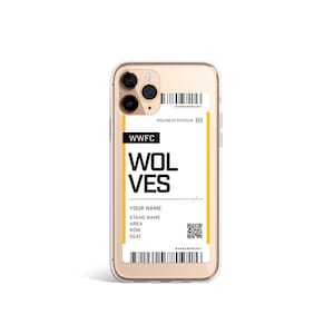 Inoffizielle personalisierte Wolverhampton Wanderers Season Card inspirierte Fußball-Telefon-Hülle