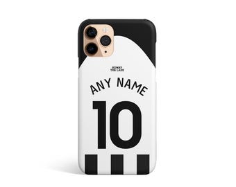 Unofficial Custom Newcastle Shirt Inspired Football Phone Case. Any Name - Any Number