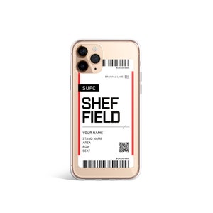 Inoffizielle personalisierte Sheffield United Season Card inspirierte Fußball-Telefon-Hülle