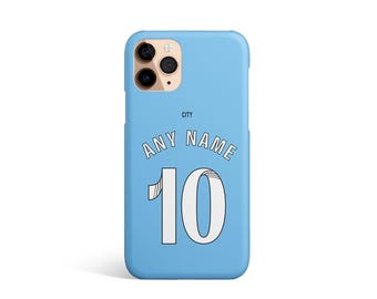 Unofficial Manchester City Women Inspired Football Shirt Phone Case. Any name - Any number