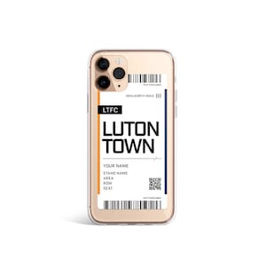 Inoffizielle personalisierte Luton Town Saisonkarte inspiriert Fußball Handyhülle