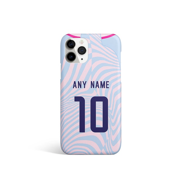 Unofficial Arsenal Women Inspired Away Football Shirt Phone Case. Any name - Any number.