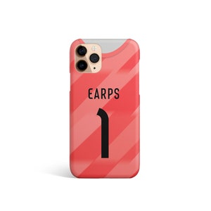 Unofficial England Women Lionesses World Cup 2023 Goalkeeper Mary Earps Shirt Inspired Football Phone Case. Any Name - Any Number