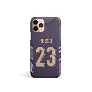 Unofficial England Women Lionesses Away Shirt Football Phone Case. Any name - Any number.