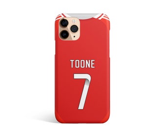 Unofficial Manchester United Women Inspired Football Shirt Phone Case. Any Name - Any Number