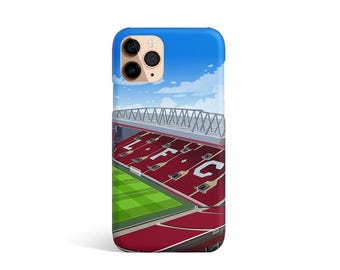 Nieoficjalne etui na telefon inspirowane stadionem piłkarskim Liverpool Anfield