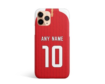 Unofficial Arsenal Women Inspired Football Shirt Phone Case. Any name - Any number.