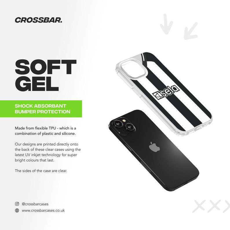 Pu&ograve; includere: Una custodia per telefono bianco e nero con un design a strisce e la parola "Kisela" stampata su di essa. La custodia &egrave; realizzata in TPU flessibile e ha un paraurti ammortizzante.