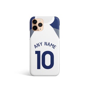 Unofficial Custom Tottenham Hotspur Home Shirt Inspired Football Phone Case. Any Name - Any Number