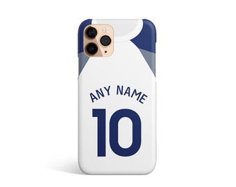 Funda de teléfono personalizada no oficial inspirada en la camiseta de local del Tottenham Hotspur. Cualquier nombre y número.