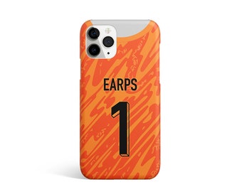 Inoffizielle England Frauen Lionesses Torhüter Mary Earps Shirt inspiriert Fußball Handyhülle. Jeder Name - jede Zahl