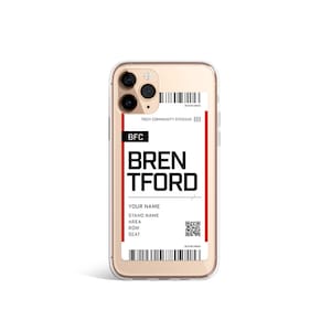 Inoffizielle personalisierte Brentford Saisonkarte inspiriert Football Phone Case