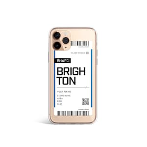 Inoffizielle personalisierte Brighton & Hove Albion Saisonkarte Handyhülle