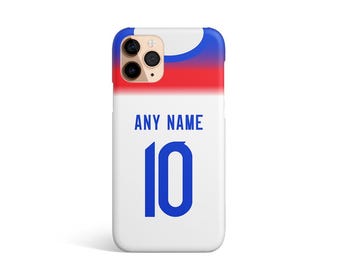 Inoffizielle England Frauen Löwinnen Home Shirt inspiriert Fußball Handyhülle. Jeder Name - jede Zahl.