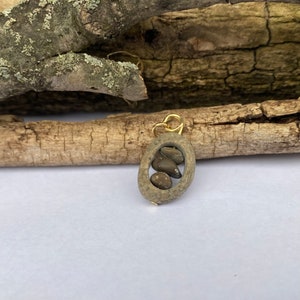 Mini Beach Stone Cairn Stack Rock Pendant - Handcrafted Natural Stone Jewelry