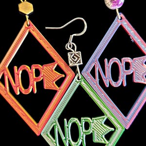 Nope to Kings 3D Gedruckte Ohrringe: Verteidige Democracy