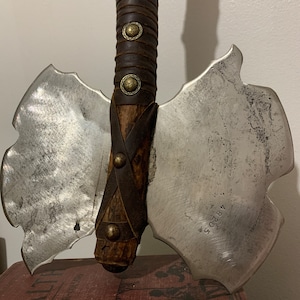 Handmade Double Sided Saw Blade Throwing Axe Medieval Viking Nordic