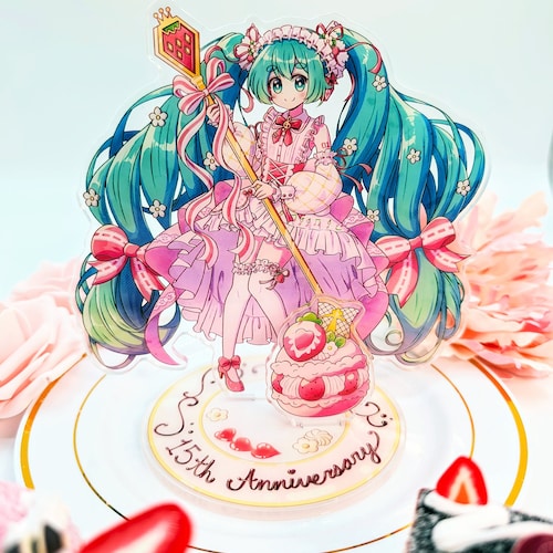 HATSUNE MIKU: 15th Anniversary (strawberry) Standee - Etsy