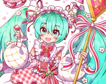 HATSUNE MIKU: 15th Anniversary (Strawberry) - Print/Poster (11x14" and 4x6")