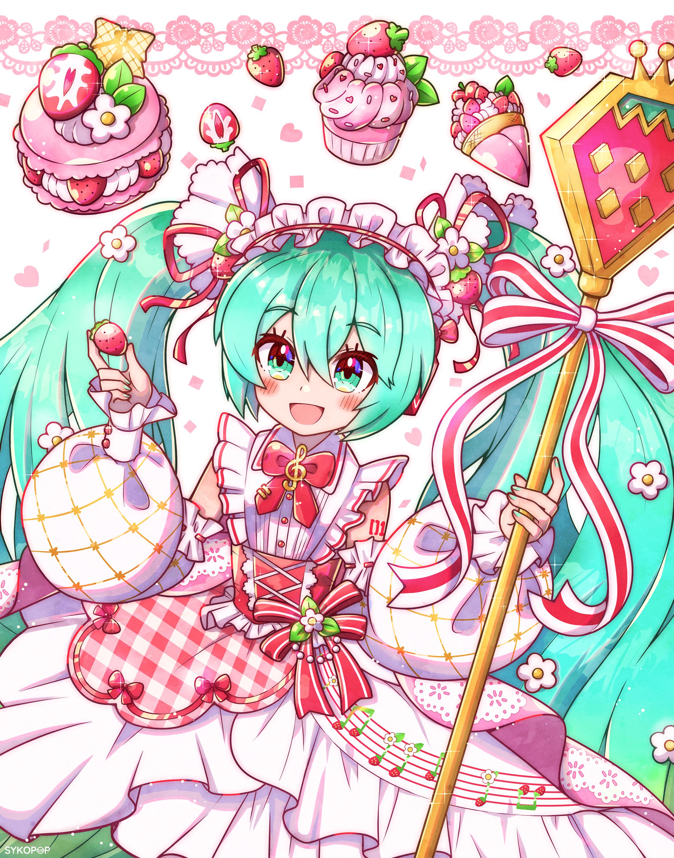 15th Anniversary Hatsune Miku (strawberry) Print - Etsy