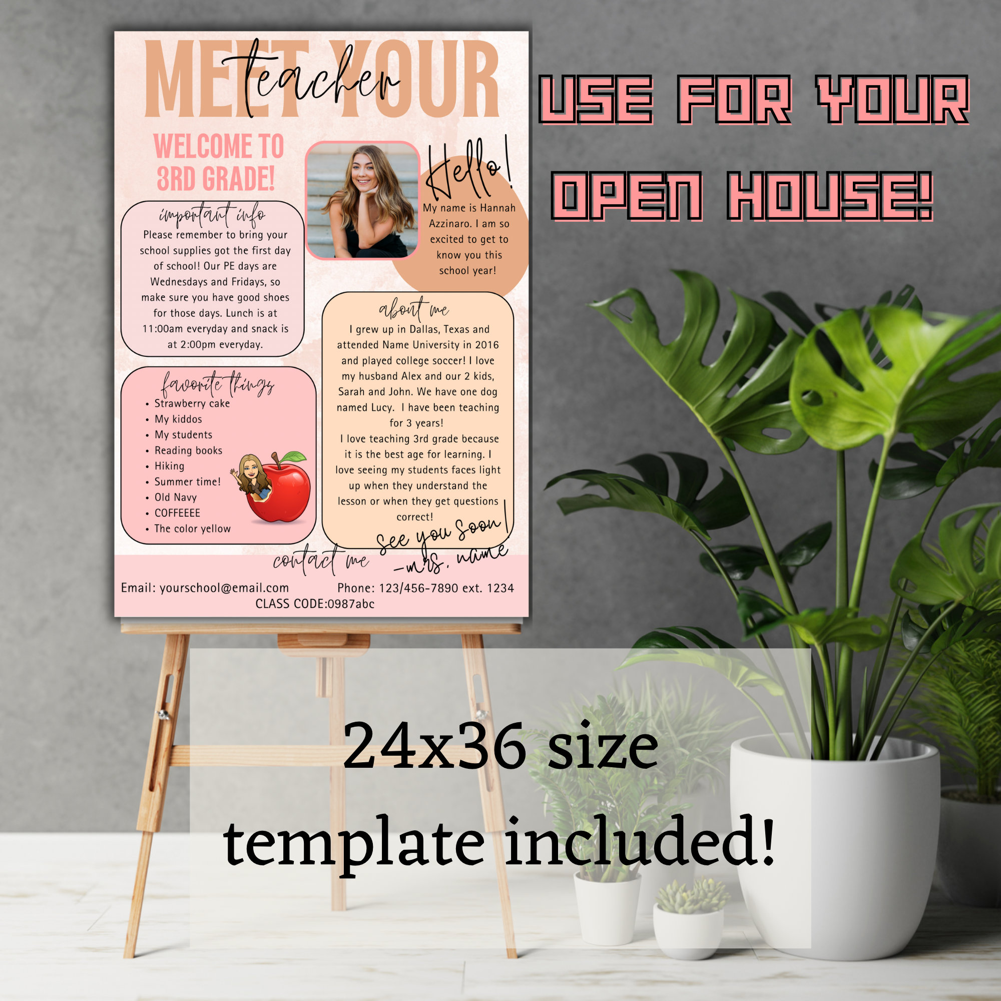 EDITABLE Meet Your Teacher Printable Instant Download 3 - Etsy