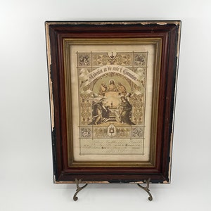 Antique Religious Print | Communion Print