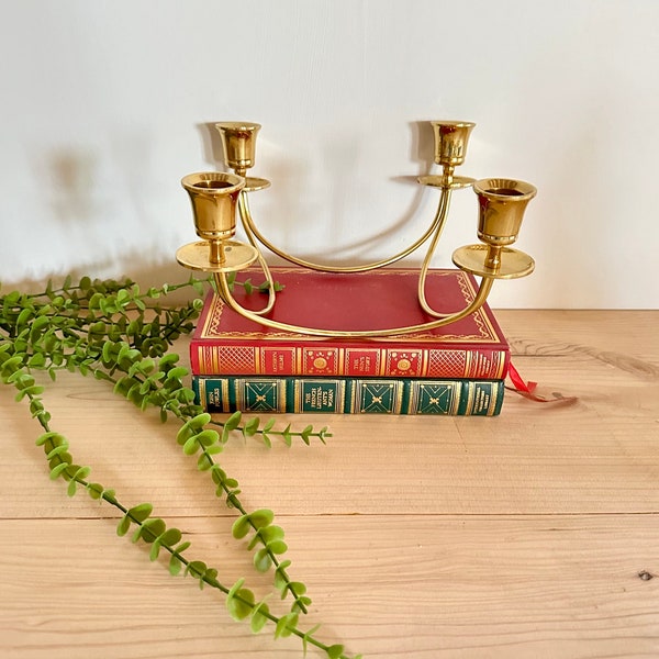 Vintage Brass Candelabra | Brass Candlestick Holder