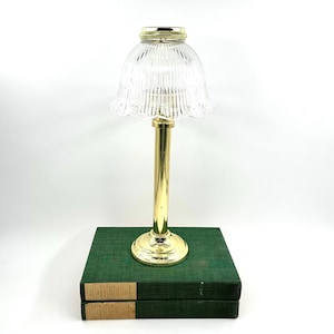 Vintage Candlestick Holder | Partylite Glass Candlestick Holder Fairy Lamp