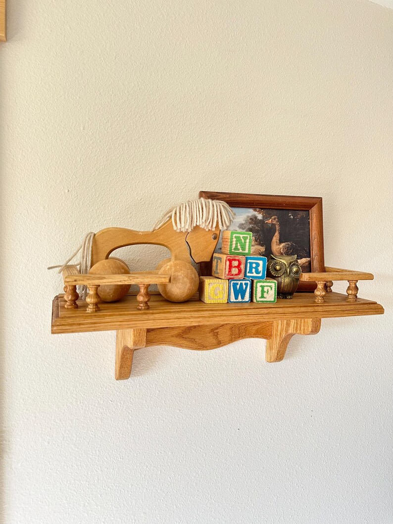 Vintage Nursery Decor Set Rustic Baby Room Decor Shelf & Knickknacks