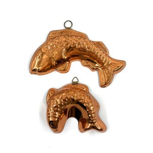 Vintage Fish Copper Mold Set | Copper Wall Decor | Rustic Kitchen Decor | Cottage Core Aesthetic