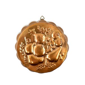 Vintage Copper Mold | Fruit Copper Wall Decor | Rustic Kitchen Decor | Cottage Core Aesthetic