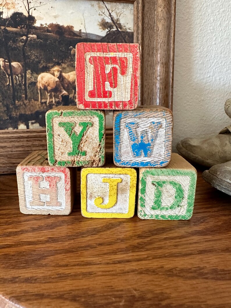 Vintage Nursery Decor Set Rustic Baby Room Decor Shelf & Knickknacks