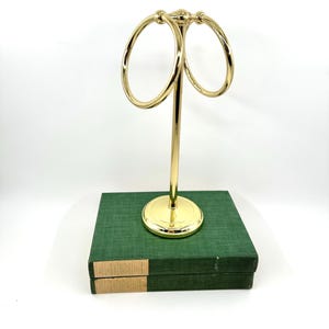 Vintage Towel Holder | Gold Brass Bathroom Decor