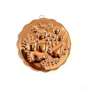 Vintage Copper Mold | Fruit Copper Wall Decor | Rustic Kitchen Decor | Cottage Core Aesthetic