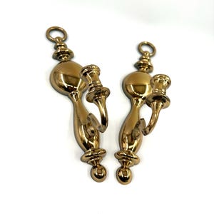 Vintage Sconce Set | Gold Plastic Wall Hanging Candlestick Holders