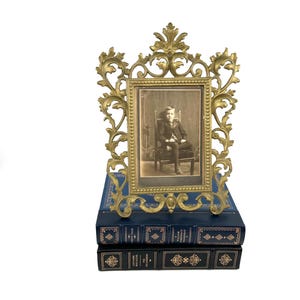 Vintage Frame | Victorian Cast Iron Ornate Frame | Rococo Brass Frame