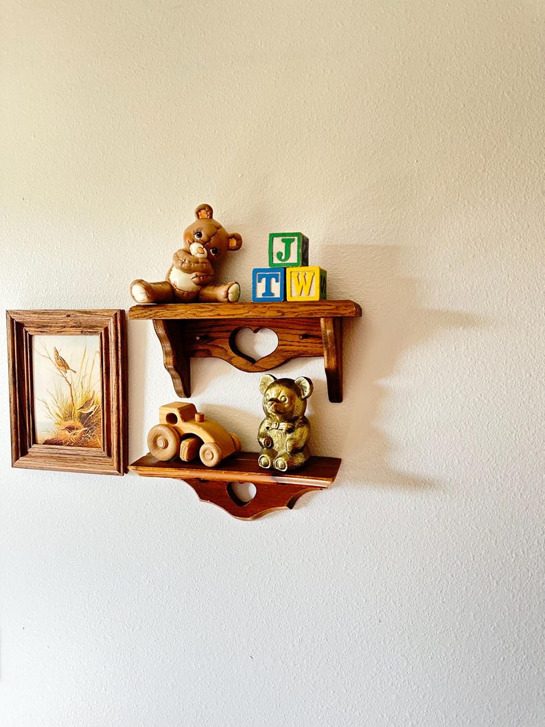 Vintage Nursery Decor Set Rustic Baby Room Decor Shelf & Knickknacks