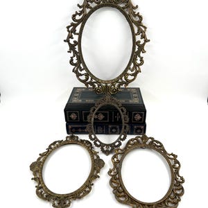 Vintage Brass Frame Set | Large Ornate Hanging Picture Frame