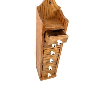 Vintage Apothecary Style Cabinet | Wood Hanging Shelf Box | Rustic Cottage Core Decor