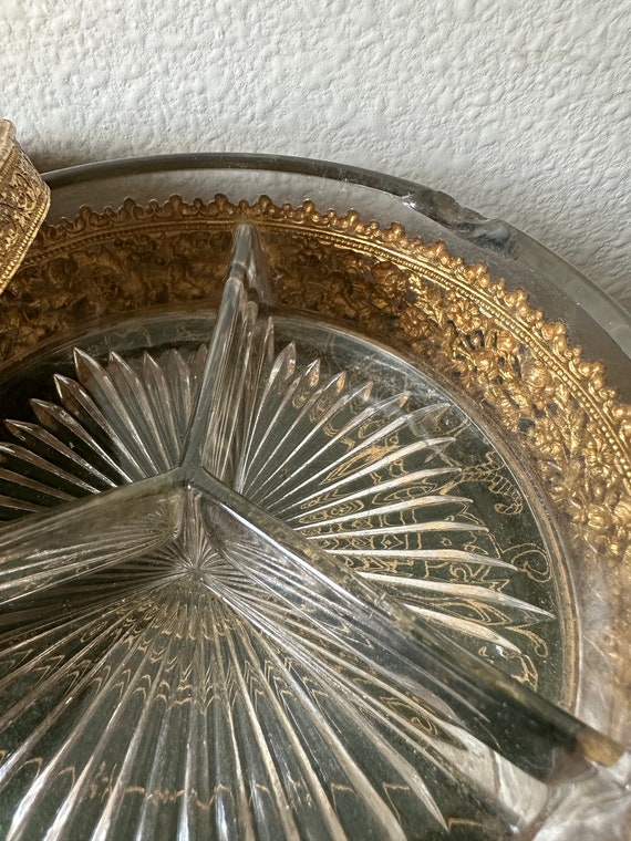 Vintage Trinket Dish | Ornate Brass Jewelry Dish - image 6