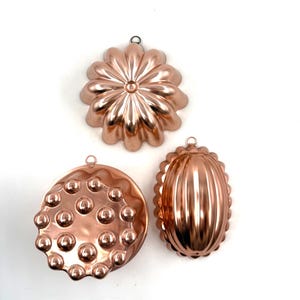 Vintage Jello Mold Set | Copper Style Metal Wall Decor | Rustic Kitchen Decor | Grandma Core Aesthetic
