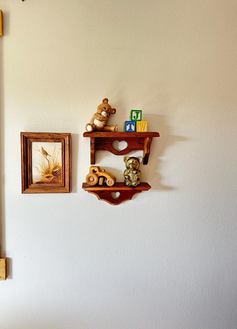 Vintage Nursery Decor Set Rustic Baby Room Decor Shelf & Knickknacks