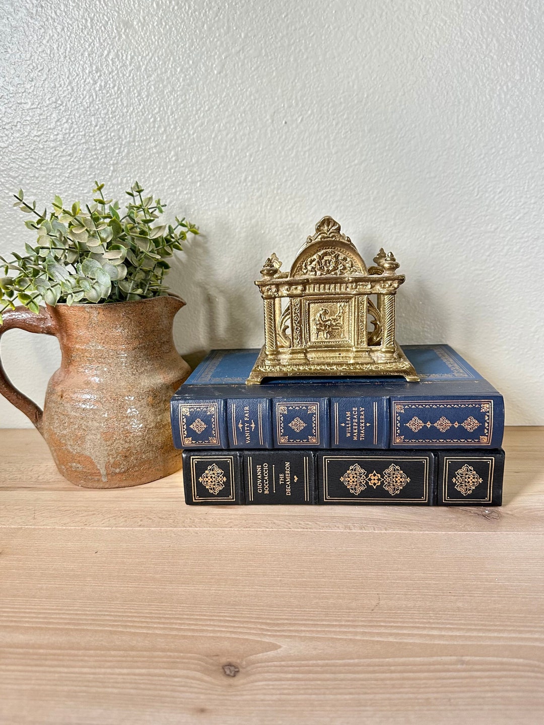 Vintage Brass Napkin Holder Brass Letter Holder Etsy