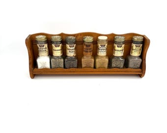 Vintage Spice Shelf | Wood Kitchen Shelf  | Rustic Cottage Core Decor | Primitive Kitchen