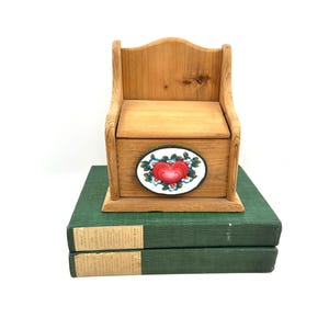 Vintage Recipe Box | Wooden Recipe Card Box | Rustic Kitchen Decor | Cottage Core Decor