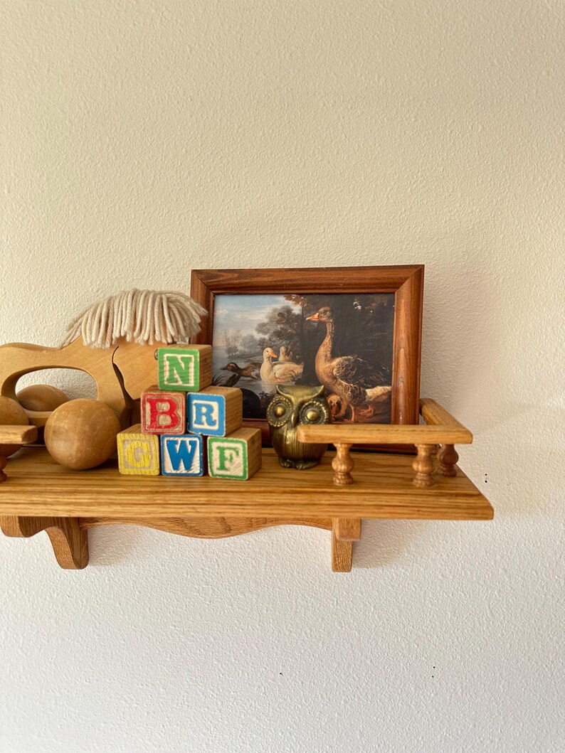 Vintage Nursery Decor Set Rustic Baby Room Decor Shelf & Knickknacks
