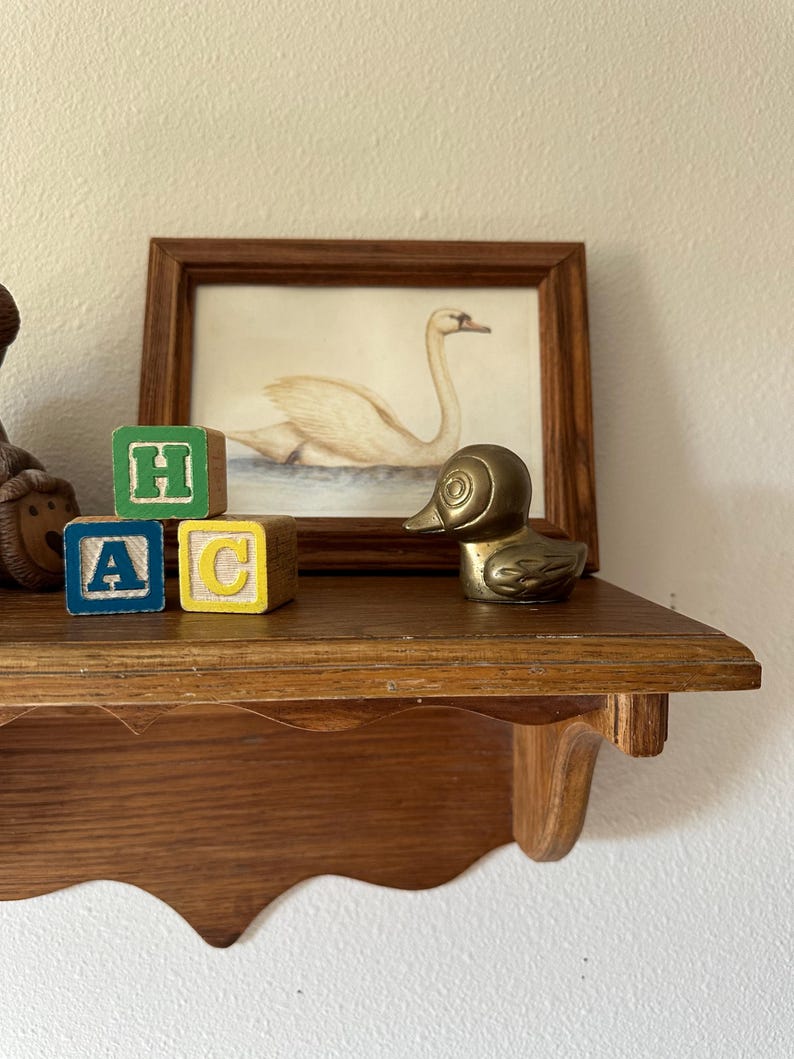 Vintage Nursery Decor Set Rustic Baby Room Decor Shelf & Knickknacks