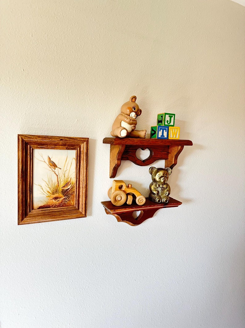 Vintage Nursery Decor Set Rustic Baby Room Decor Shelf & Knickknacks