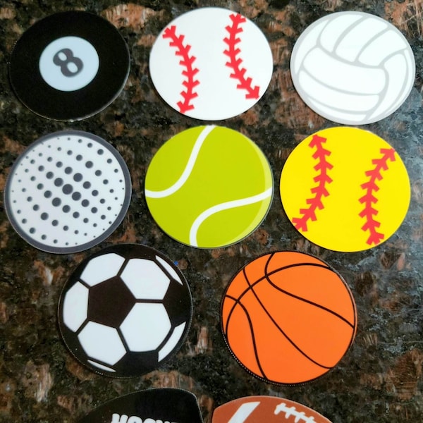 Sports stickers, Sports ball stickers, Stickers, Waterproof Sticker, Water bottle sticker, Laptop Sticker, Fun Sticker, Life is sports