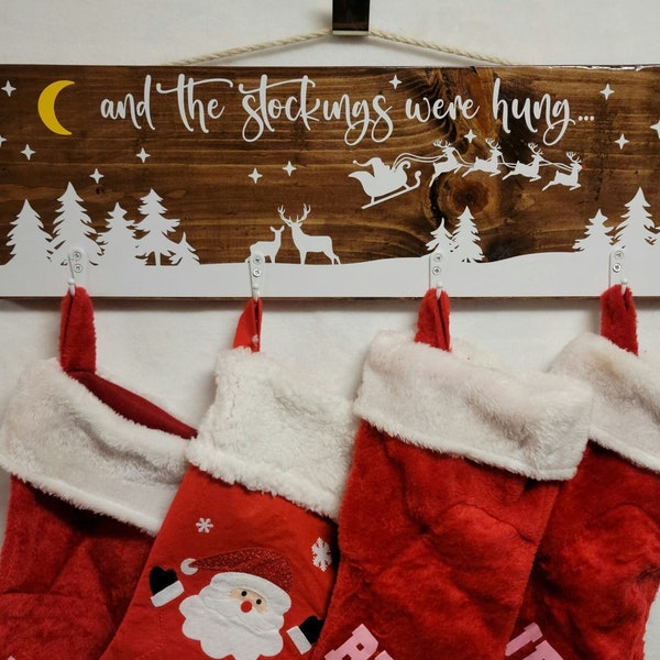 CHRISTMAS STOCKING HOLDER, Believe stocking holder, Christmas sign, Stocking holder, Believe, Traditional stocking holder, Stocking hanger